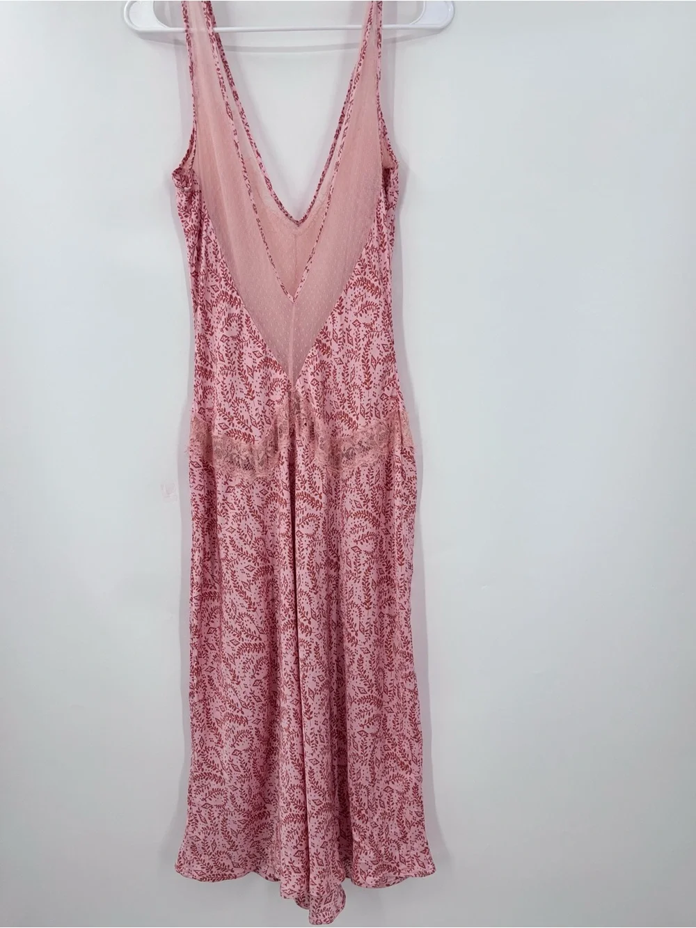 Anthropologie Blush Pink Lace Backless Midi Dress - Picture 5 of 12